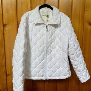 ColeB White Quilted Jacket - Large